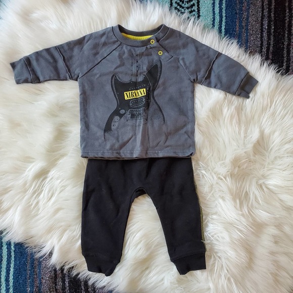 Nirvana Baby Shirt & Pant Set 6-9 Months - Picture 1 of 6